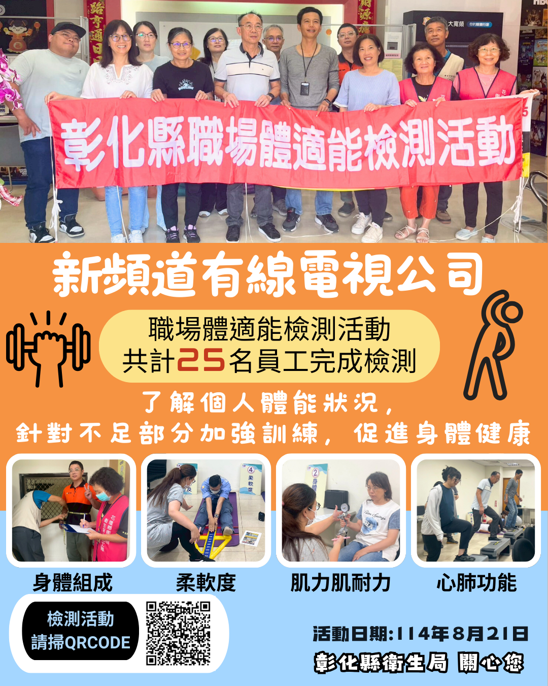114年8月21日【健康彰化體適能 職場員工動起來!!】 好消息歡迎分享! 相本