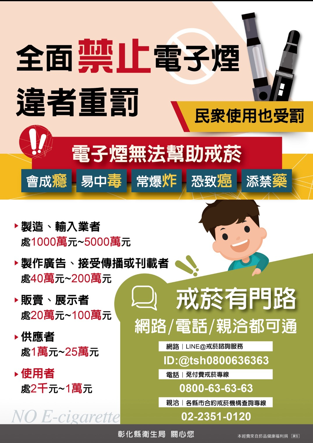 114年08月14日全面禁止電子煙違者重罰! 相本