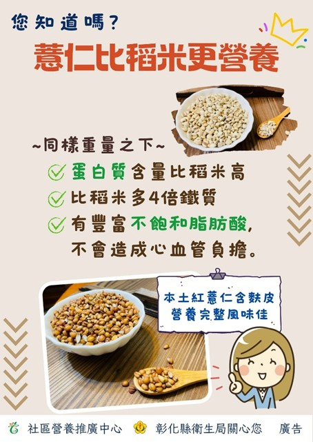 114年9月2日【薏仁營養勝稻米 健康飲食新選擇】 相本